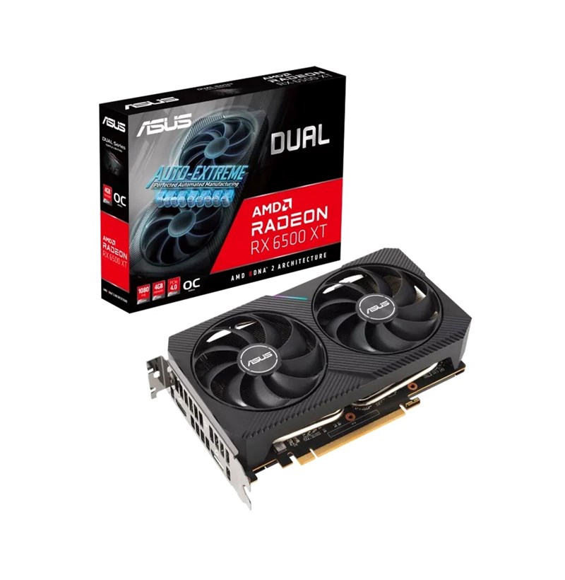 CARD MÀN HÌNH ASUS DUAL RADEON RX 6500 XT OC EDITION 4GB GDDR6