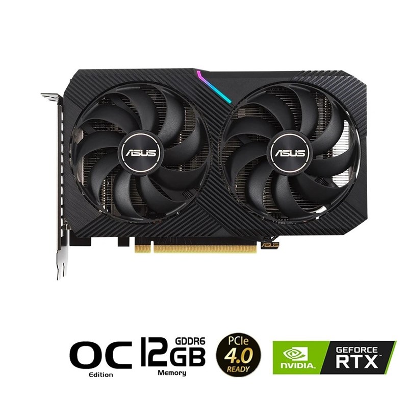 CARD MÀN HÌNH ASUS DUAL GEFORCE RTX 3060 OC 12G GDDR6 
