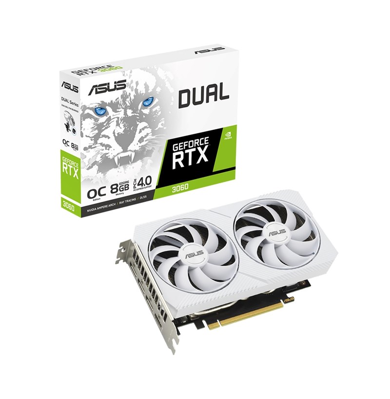 CARD MÀN HÌNH ASUS DUAL-RTX3060-O8G-WHITE 8GB GDDR6