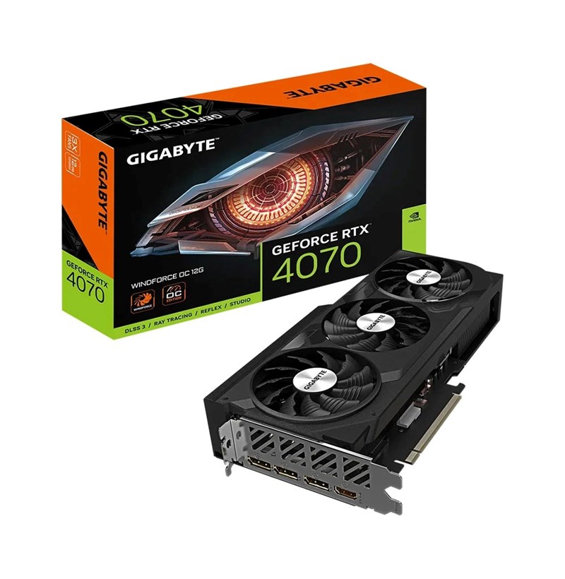 CARD MÀN HÌNH GIGABYTE RTX 4070 WINDFORCE OC 12GB GDDR6X