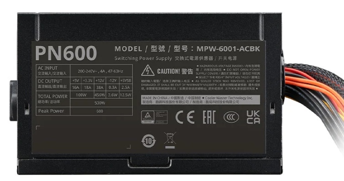 NGUỒN MÁY TÍNH COOLER MASTER ELITE NEX 230V PN600 - 600W