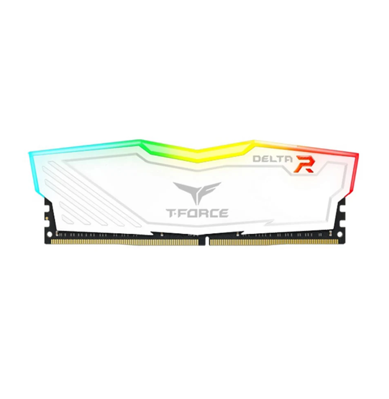BỘ NHỚ MÁY TÍNH TEAM T-FORCE DELTA WHITE RGB 8GB (1 X 8GB) DDR4 3600MHz