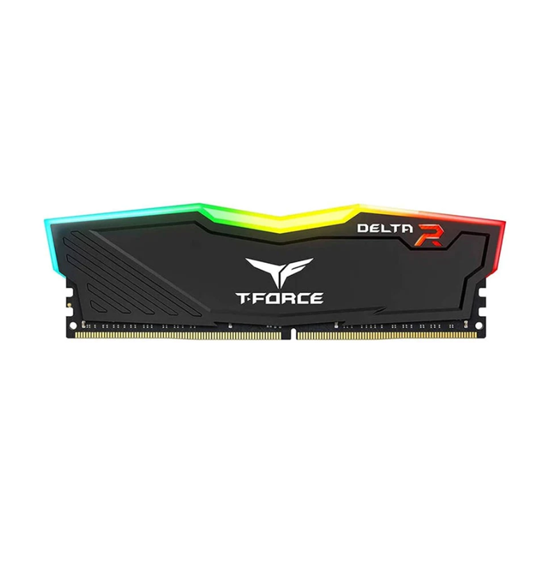 BỘ NHỚ MÁY TÍNH TEAM T-FORCE DELTA BLACK RGB 8GB (1 X 8GB) DDR4 3600MHz