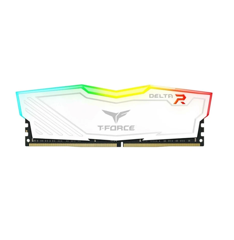 BỘ NHỚ MÁY TÍNH TEAM T-FORCE DELTA WHITE RGB 32GB (1 X 32GB) DDR4 3200MHz