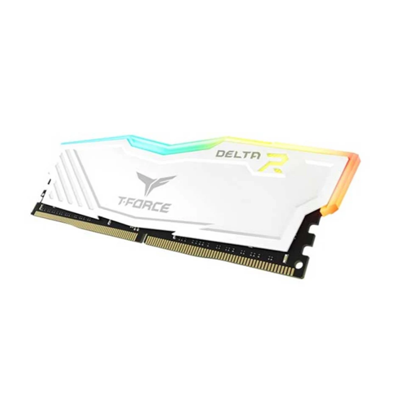 BỘ NHỚ MÁY TÍNH TEAM T-FORCE DELTA WHITE RGB 32GB (1 X 32GB) DDR4 3200MHz