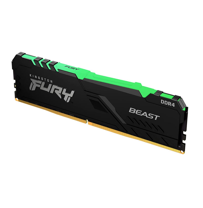 BỘ NHỚ MÁY TÍNH KINGSTON FURY BEAST BLACK RGB 16GB DDR4 3200MHz (1 x 16GB)