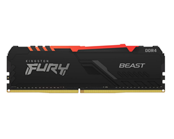 BỘ NHỚ MÁY TÍNH KINGSTON FURY BEAST BLACK RGB 16GB DDR4 3200MHz (1 x 16GB)