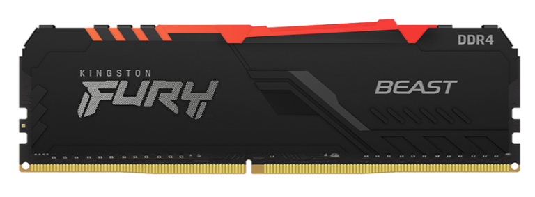 BỘ NHỚ MÁY TÍNH KINGSTON FURY BEAST RGB 32GB (2 X 16GB) DDR4 3600MHz