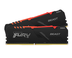 BỘ NHỚ MÁY TÍNH KINGSTON FURY BEAST RGB 32GB (2 X 16GB) DDR4 3600MHz