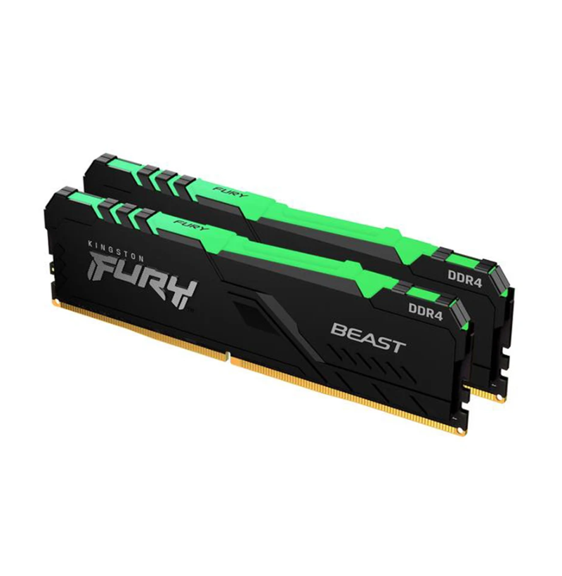 BỘ NHỚ MÁY TÍNH KINGSTON FURY BEAST RGB 32GB (2 x 16GB) DDR4 3200MHz