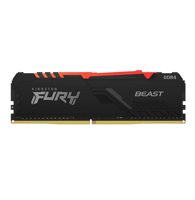BỘ NHỚ MÁY TÍNH KINGSTON FURY BEAST BLACK RGB 8GB (1 x 8GB) DDR4 3200MHz