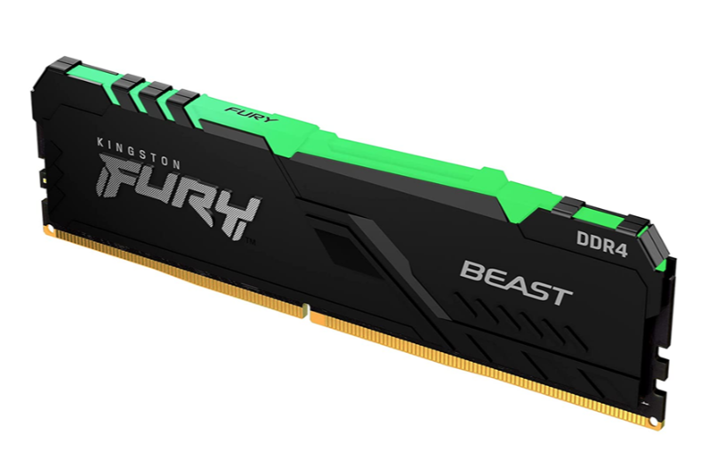 BỘ NHỚ MÁY TÍNH KINGSTON FURY BEAST BLACK RGB 8GB (1 x 8GB) DDR4 3200MHz