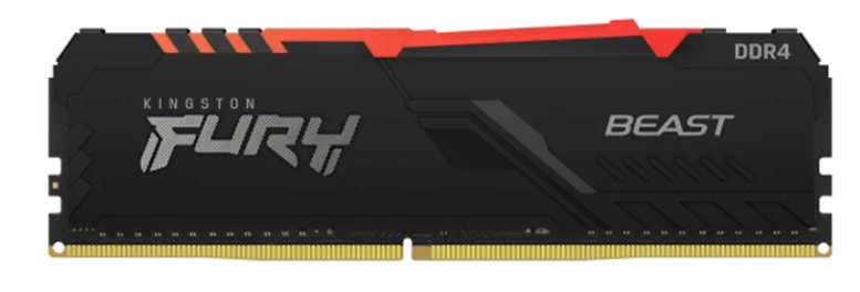 BỘ NHỚ MÁY TÍNH KINGSTON FURY BEAST RGB 16GB (2 x 8GB) DDR4 3200MHz