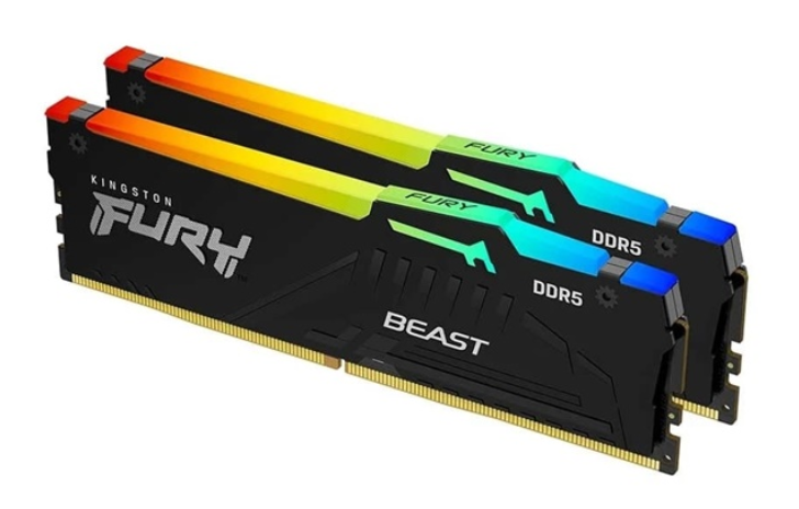BỘ NHỚ MÁY TÍNH KINGSTON FURY BEAST RGB 32GB (2x16GB) DDR5 5200Mhz